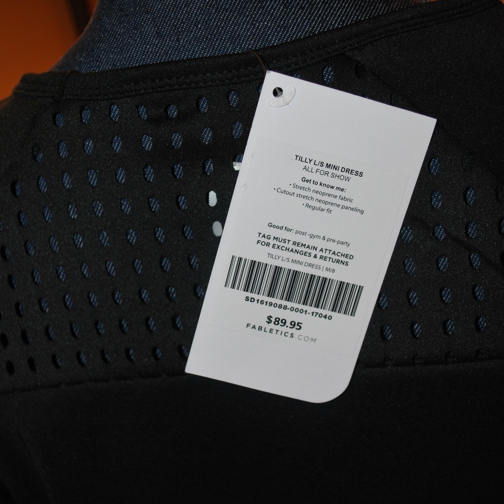 NWT FABLETICS Tilly longsleeve mini dress - Picture 5 of 7